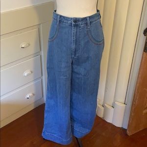 Madewell wide leg ankle jeans w/rainbow  Sz 30